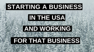 Starting a Business in the USA and Working for that Business